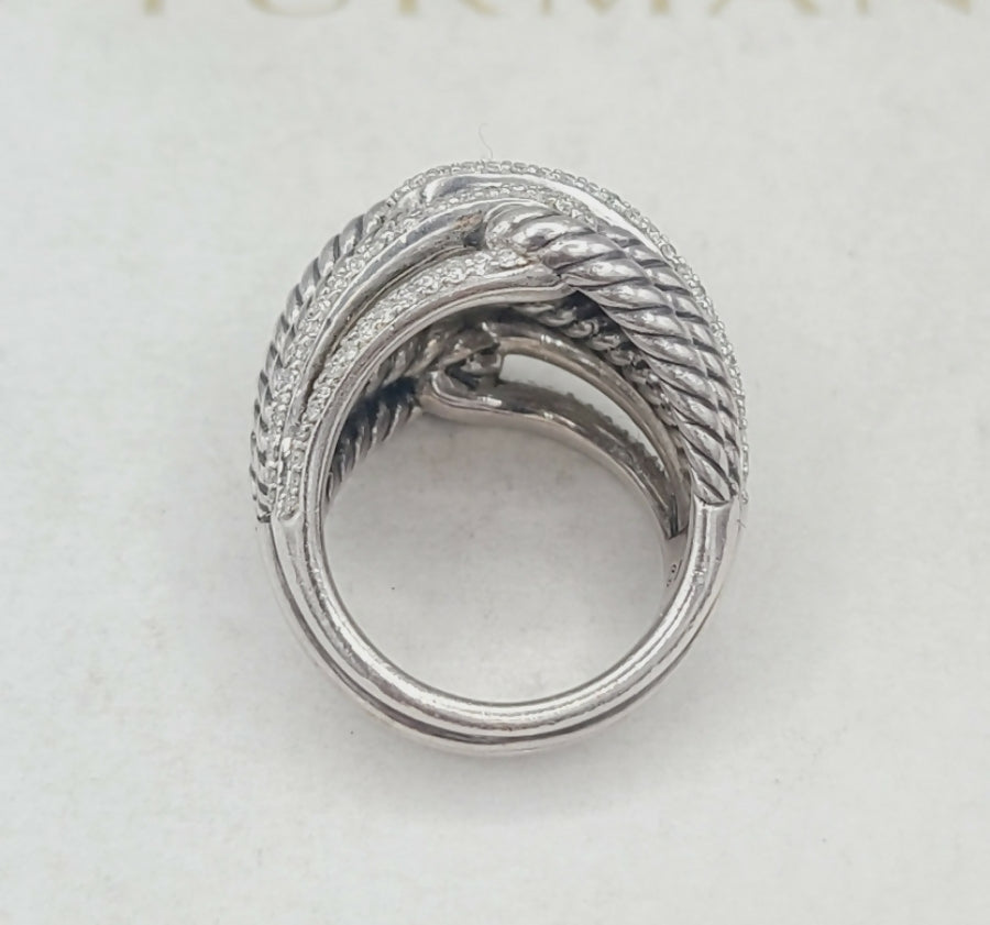    David Yurman Labyrinth Quadruple-Loop Ring – Diamonds