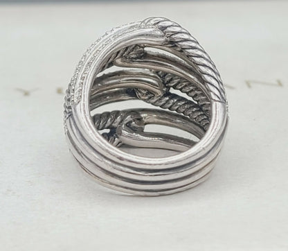    David Yurman Labyrinth Quadruple-Loop Ring – Diamonds