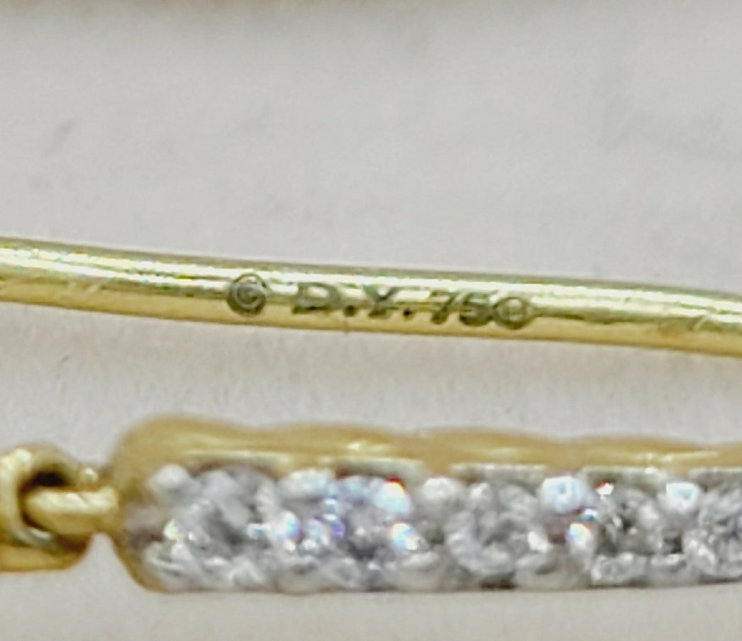    David Yurman Lantana Drop Earrings – 18k Gold & Diamonds