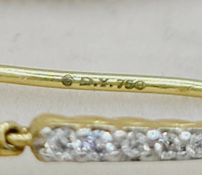    David Yurman Lantana Drop Earrings – 18k Gold & Diamonds