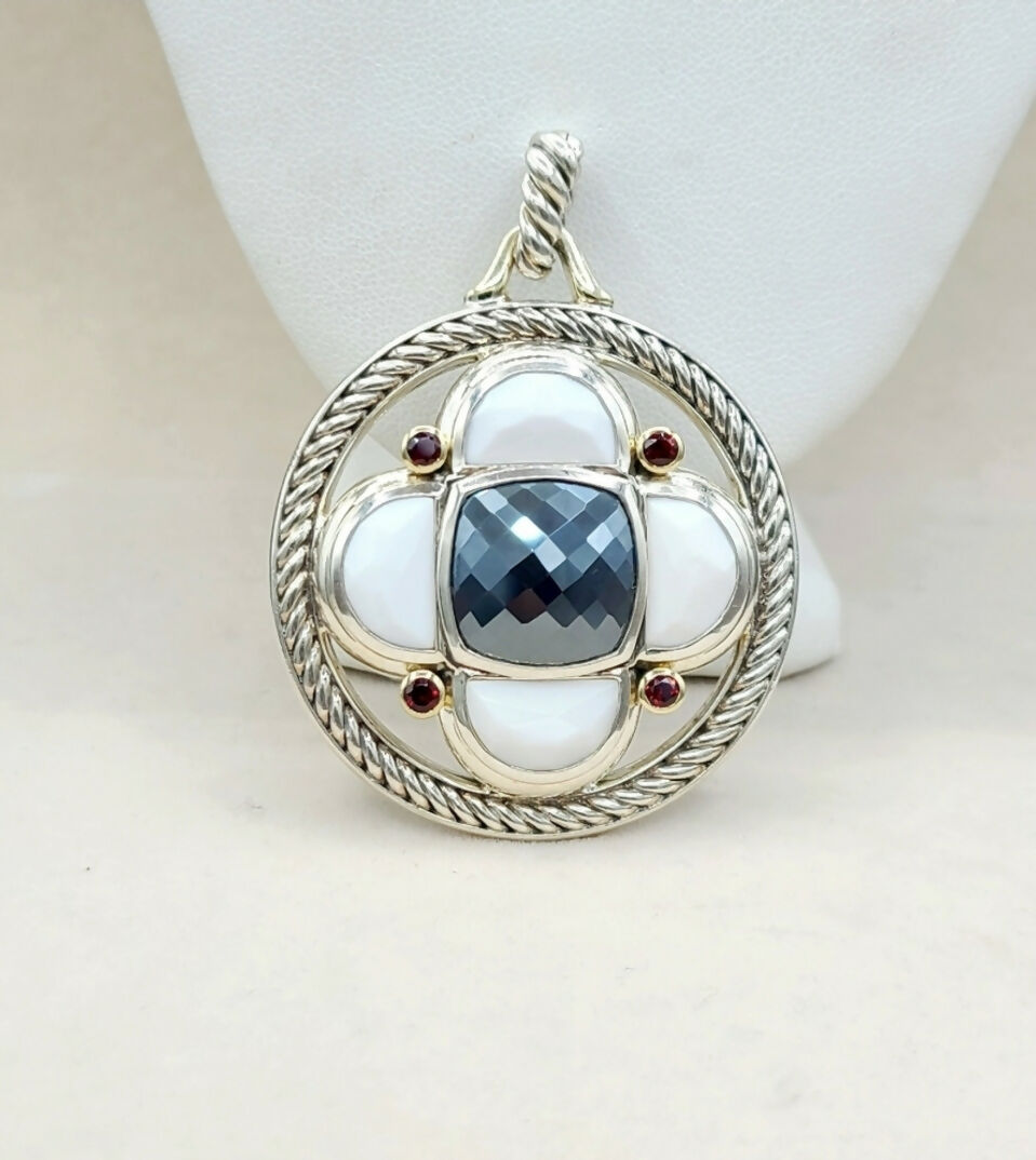    David Yurman Large Half Moon Renaissance Pendant