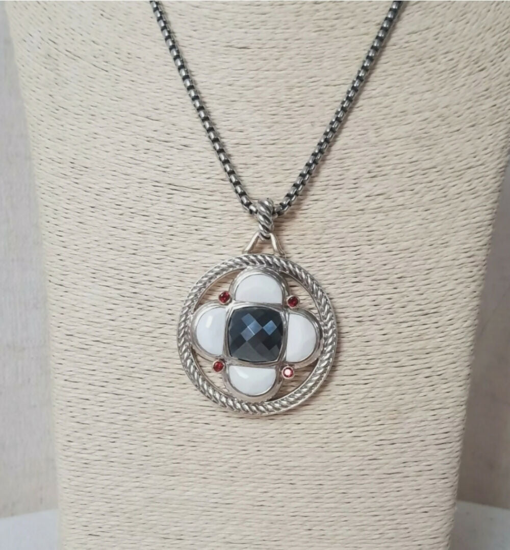    David Yurman Large Half Moon Renaissance Pendant