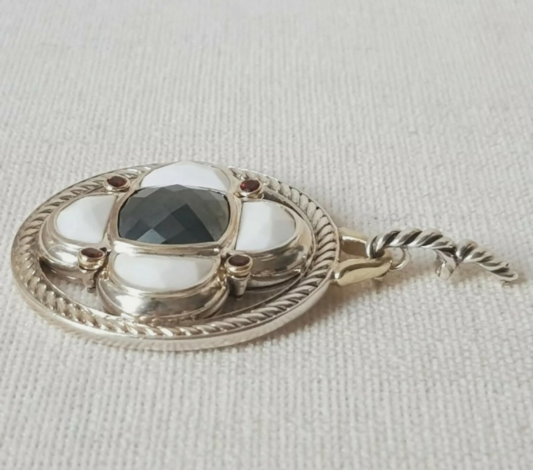    David Yurman Large Half Moon Renaissance Pendant
