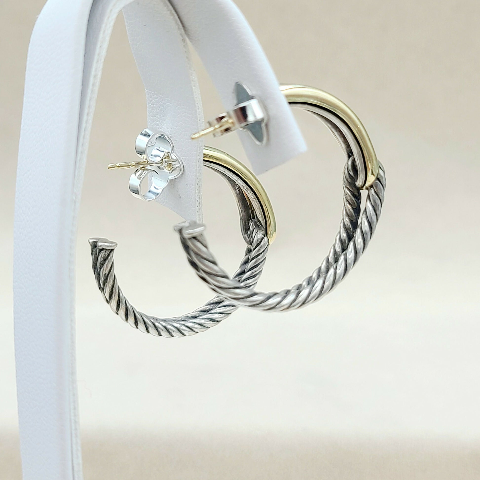    David Yurman Large Labyrinth Single-Loop Hoop Earrings