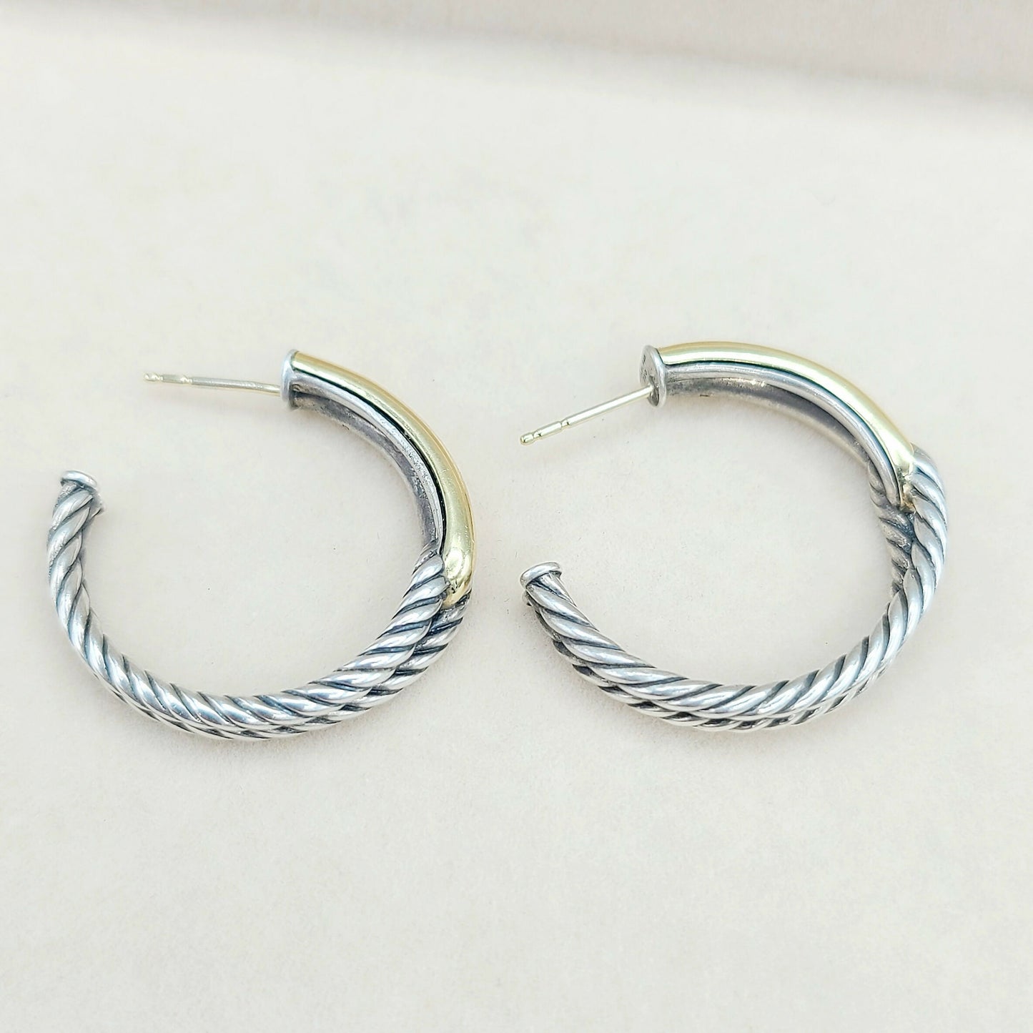    David Yurman Large Labyrinth Single-Loop Hoop Earrings