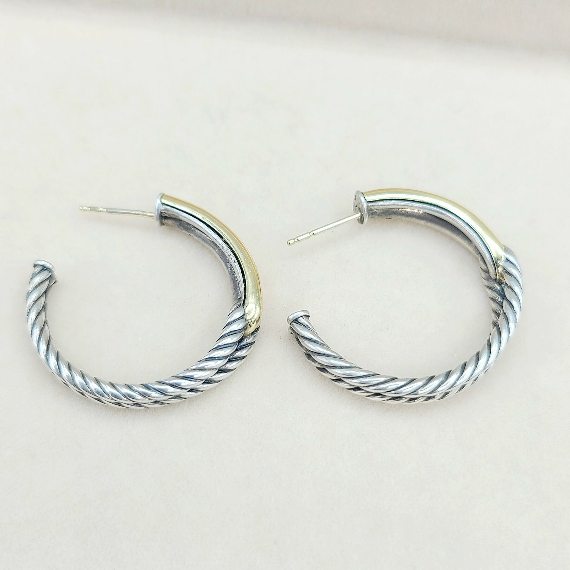    David Yurman Large Labyrinth Single-Loop Hoop Earrings