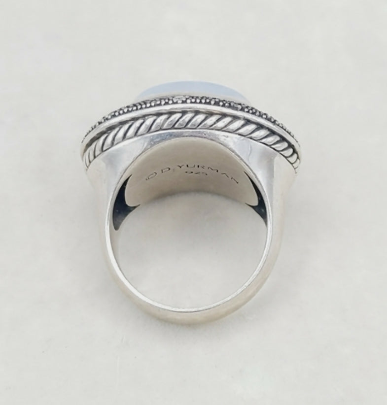    David Yurman Large Midnight Melange Ring – Moon Quartz