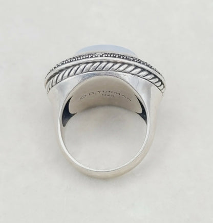    David Yurman Large Midnight Melange Ring – Moon Quartz
