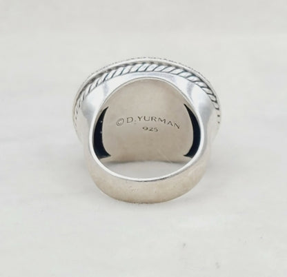    David Yurman Large Midnight Melange Ring – Moon Quartz