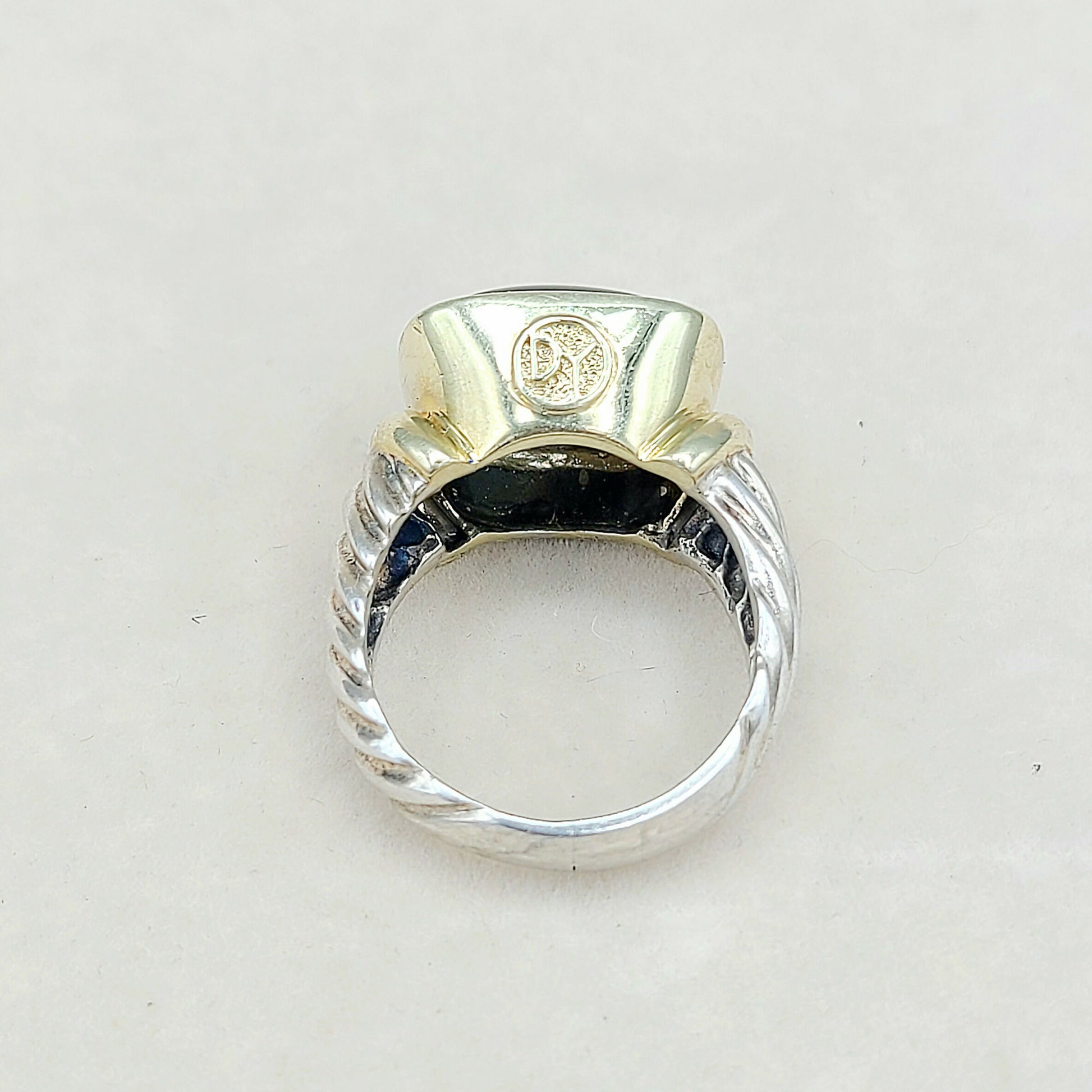    David Yurman Large Noblesse Ring Black Onyx & Gold