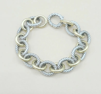    David Yurman Large Oval Link Bracelet – Gold