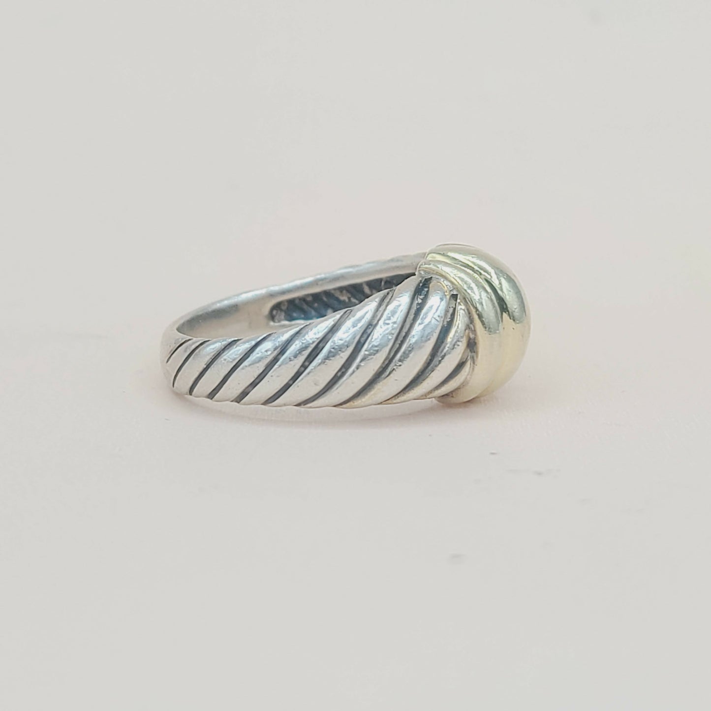    David Yurman Metro Dome Ring With Gold