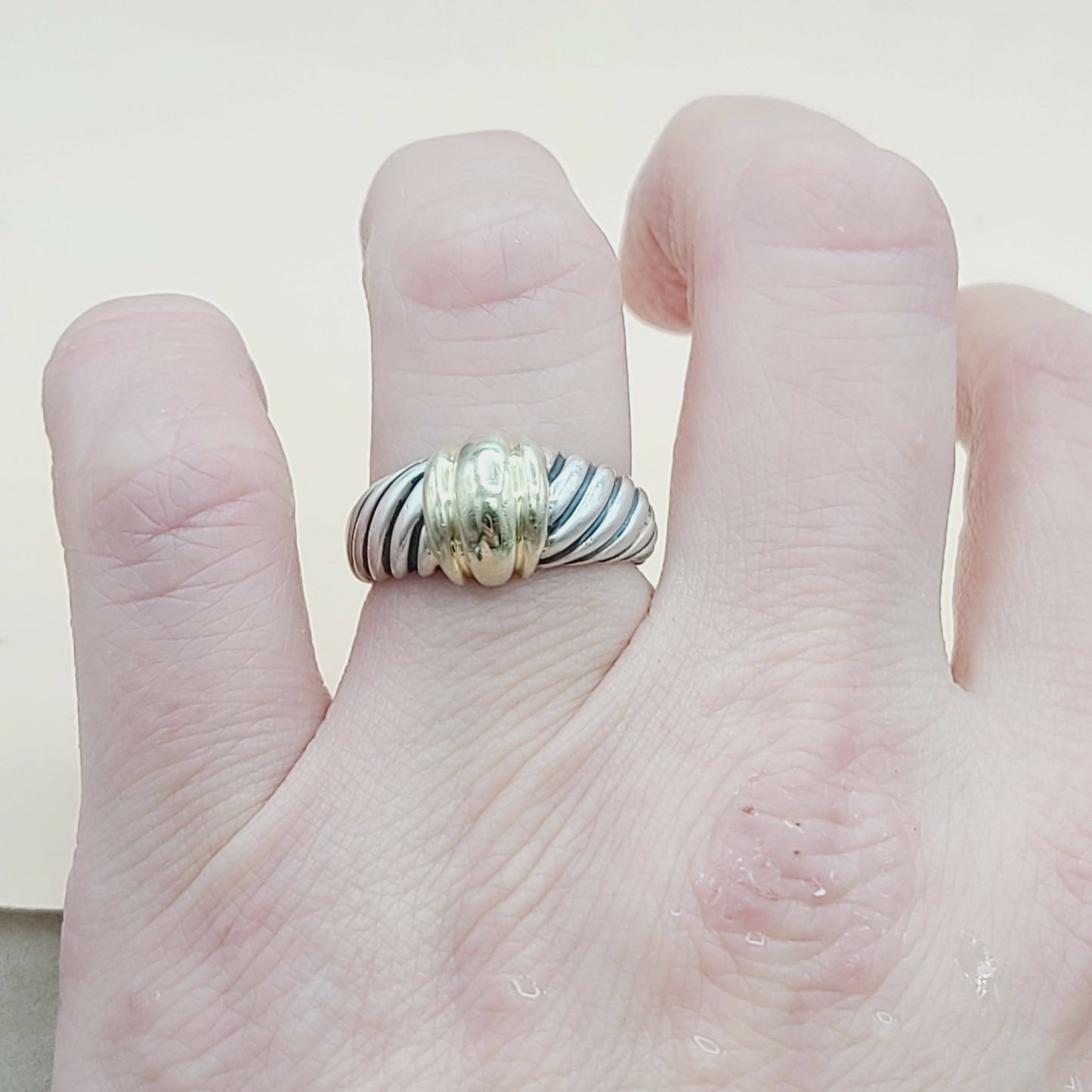    David Yurman Metro Dome Ring With Gold