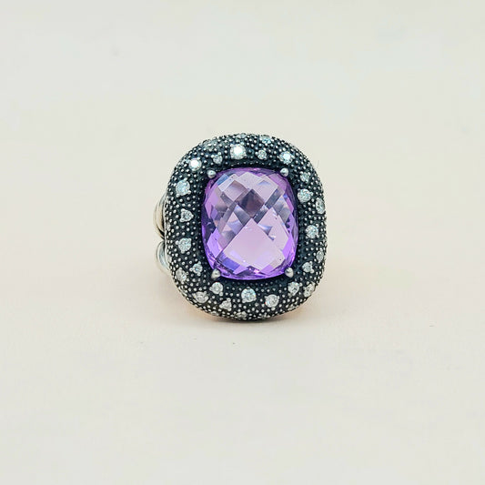    David Yurman Midnight Mélange Ring Amethyst & Diamonds