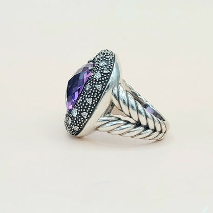    David Yurman Midnight Mélange Ring Amethyst & Diamonds