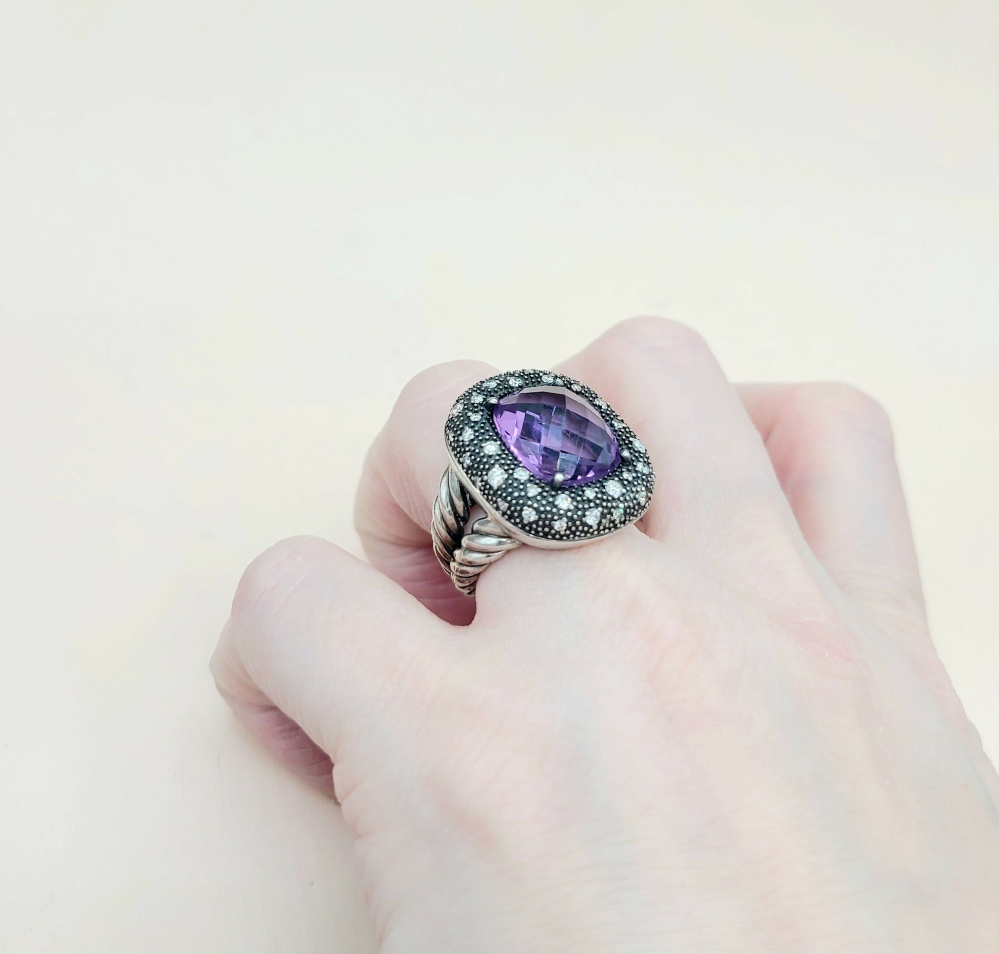    David Yurman Midnight Mélange Ring Amethyst & Diamonds