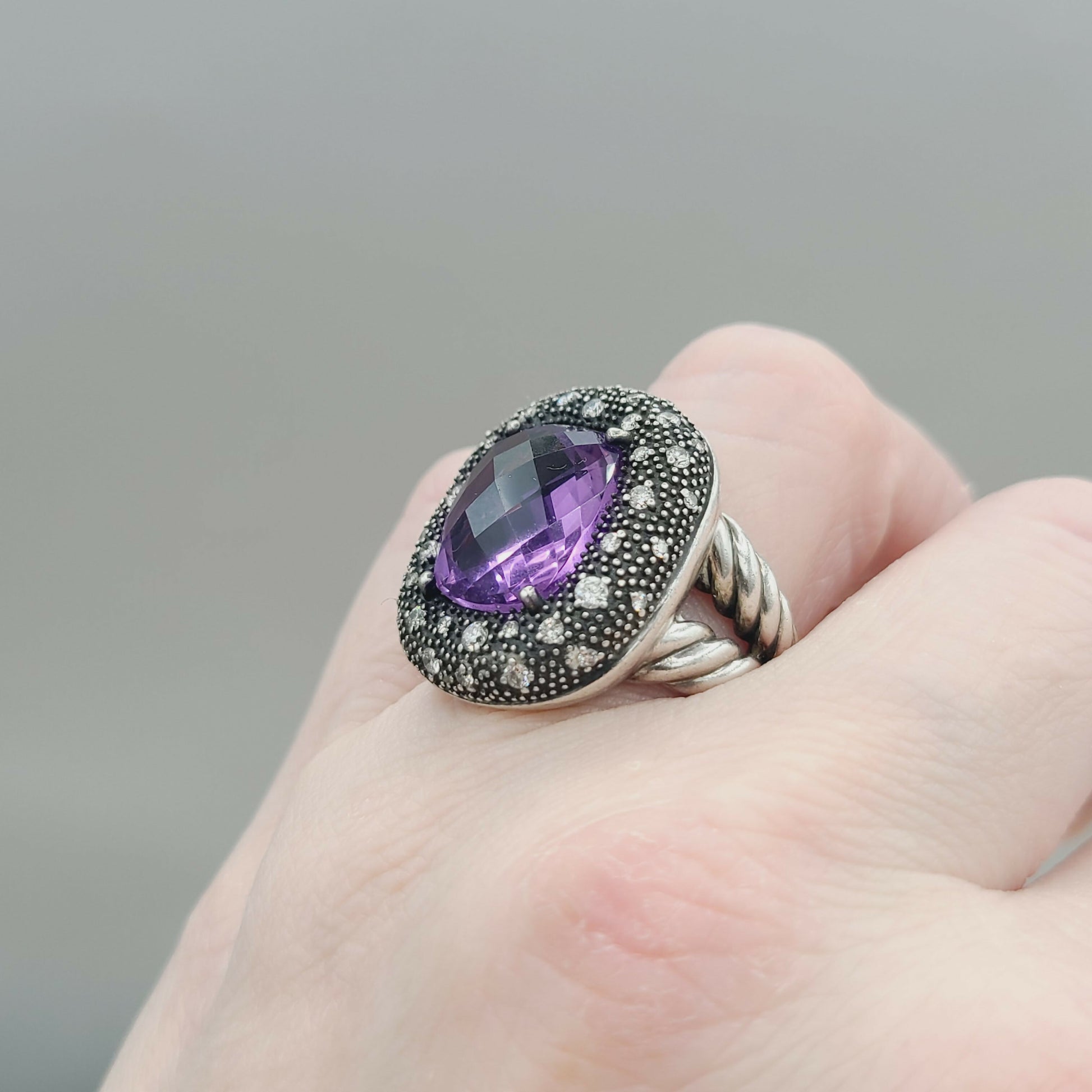    David Yurman Midnight Mélange Ring Amethyst & Diamonds