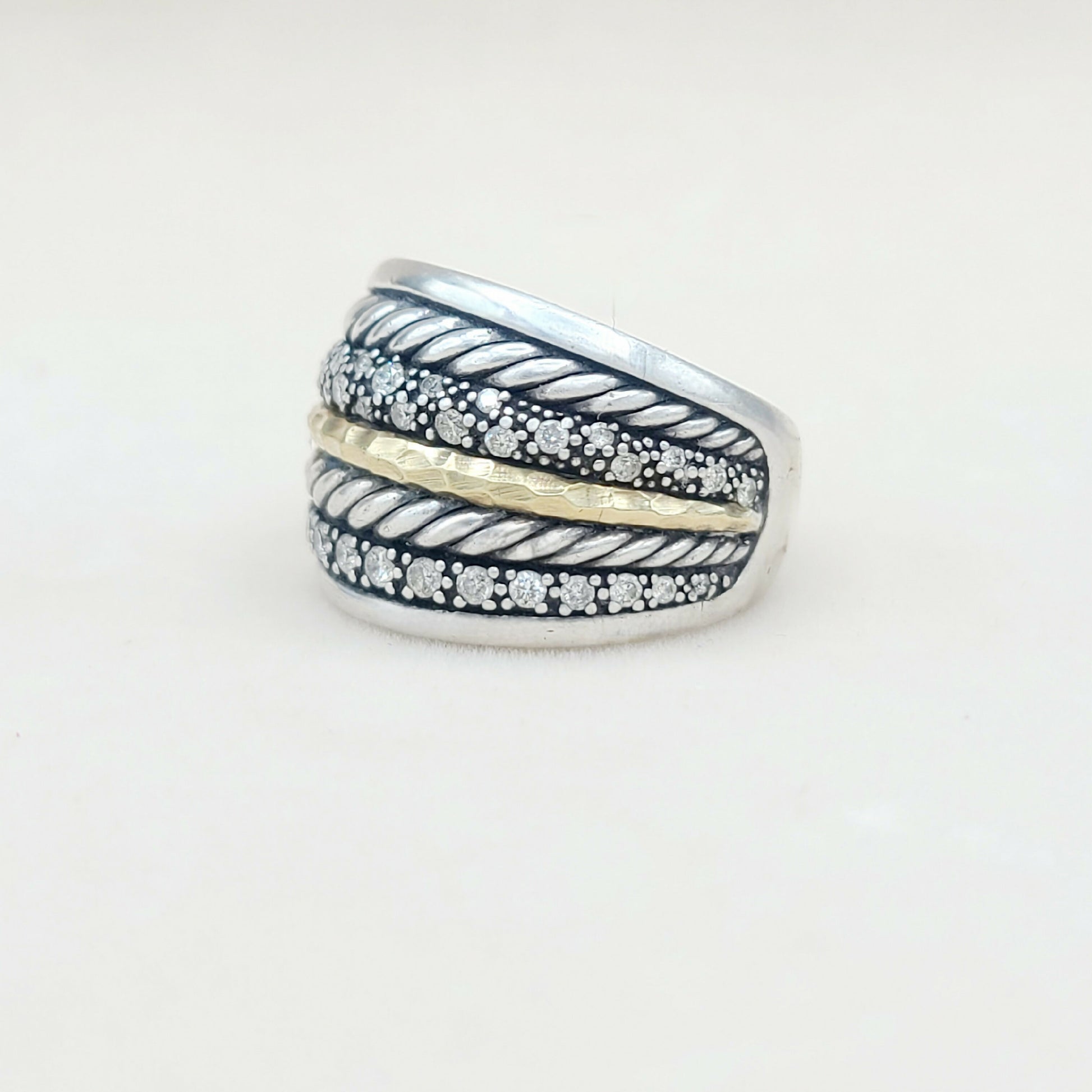    David Yurman Midnight Melange Ring – Diamonds & Gold