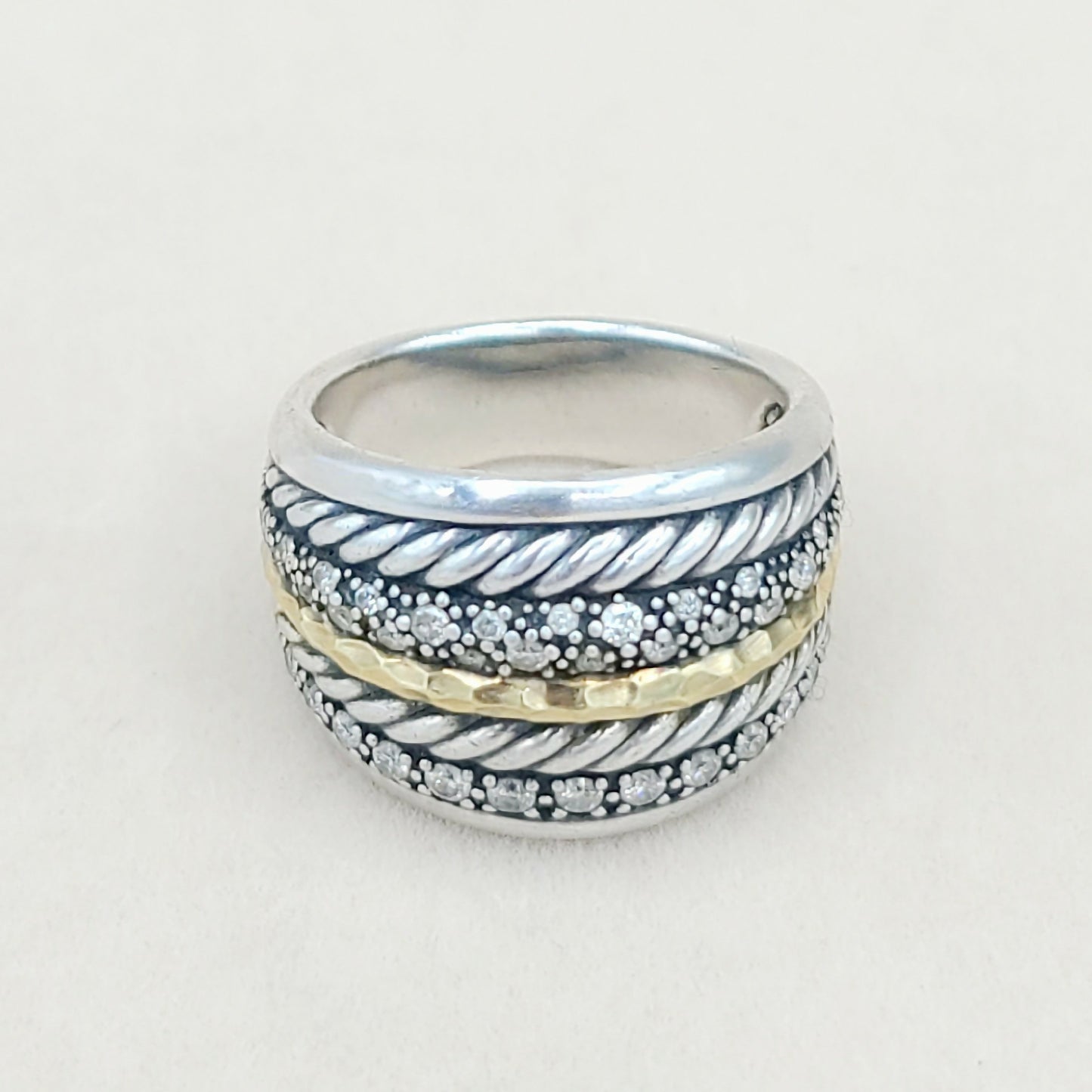    David Yurman Midnight Melange Ring – Diamonds & Gold
