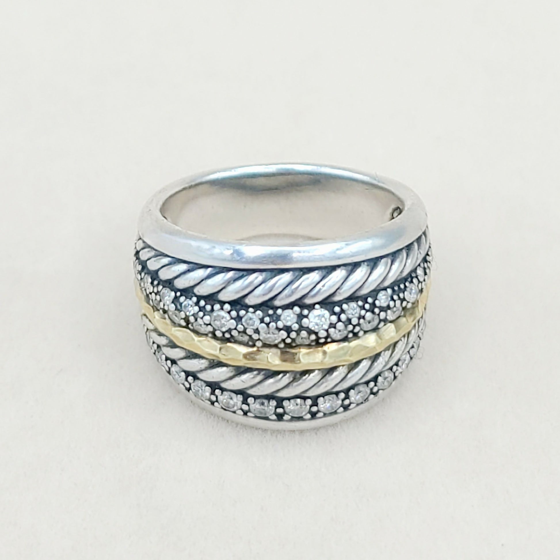    David Yurman Midnight Melange Ring – Diamonds & Gold