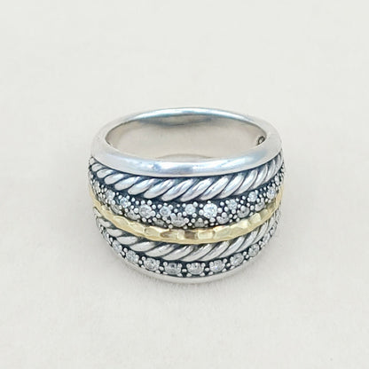    David Yurman Midnight Melange Ring – Diamonds & Gold