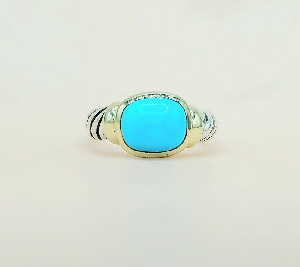    David Yurman Noblesse Ring Turquoise & Gold