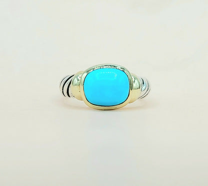    David Yurman Noblesse Ring Turquoise & Gold