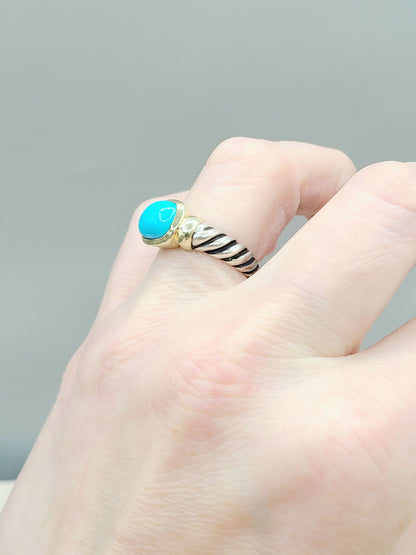    David Yurman Noblesse Ring Turquoise & Gold