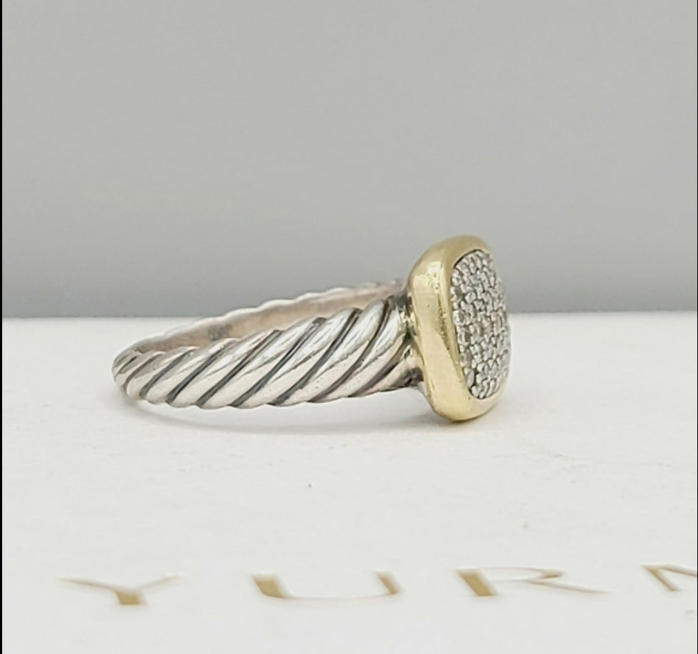    David Yurman Noblesse Ring With Diamonds & Gold