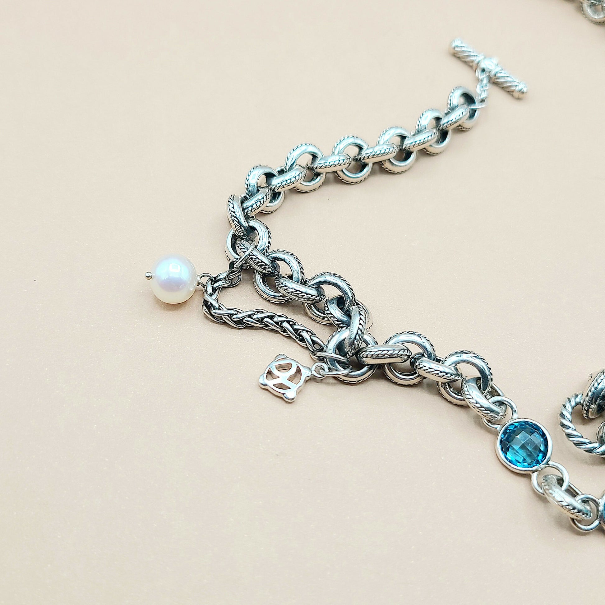    David Yurman-Old-World-Link Charm Necklace