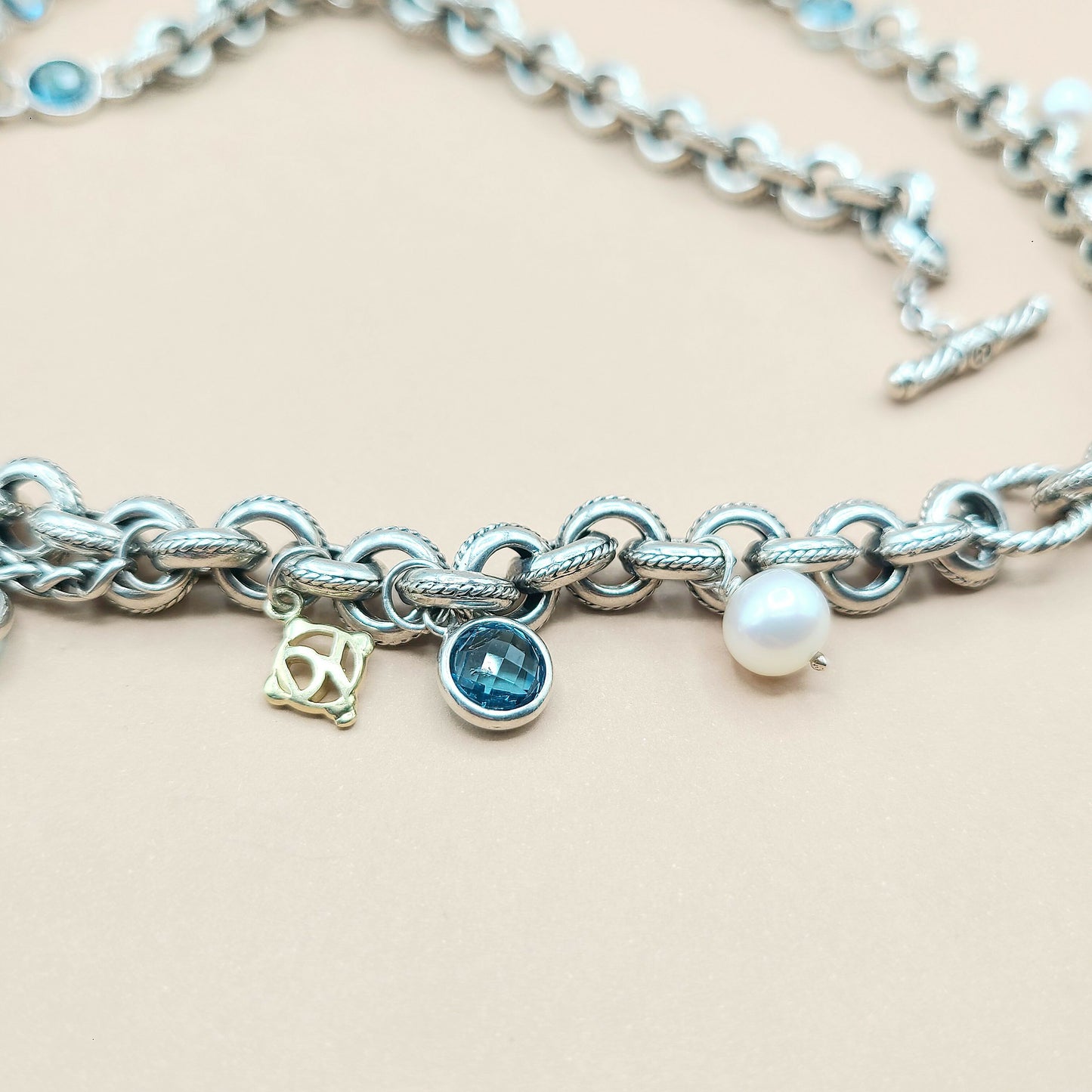    David Yurman-Old-World-Link Charm Necklace
