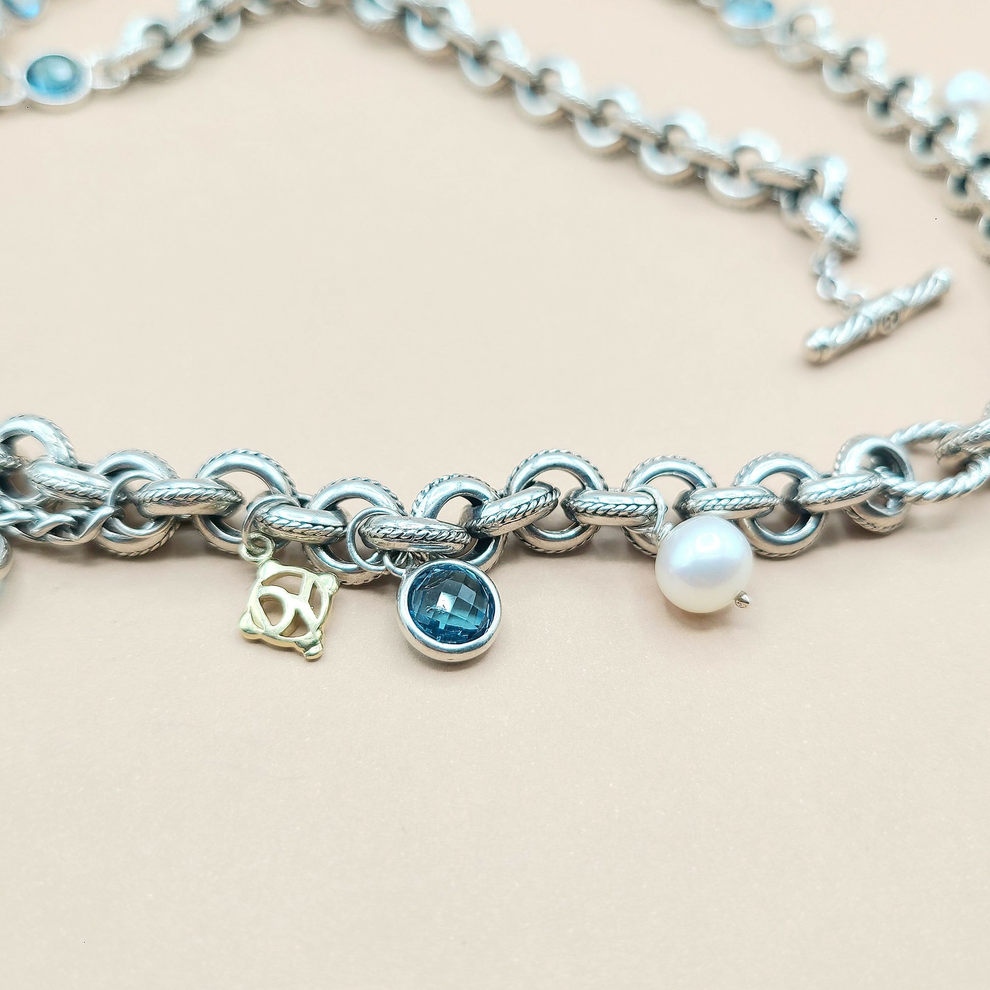    David Yurman-Old-World-Link Charm Necklace