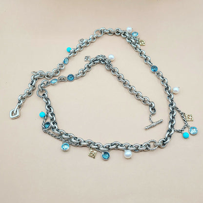    David Yurman-Old-World-Link Charm Necklace