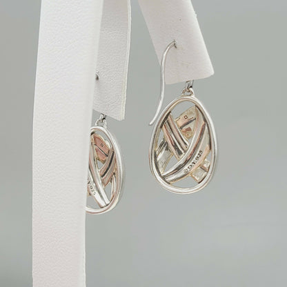    David Yurman Papyrus Crossover Drop Earrings Diamonds