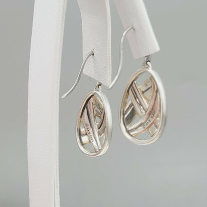    David Yurman Papyrus Crossover Drop Earrings Diamonds