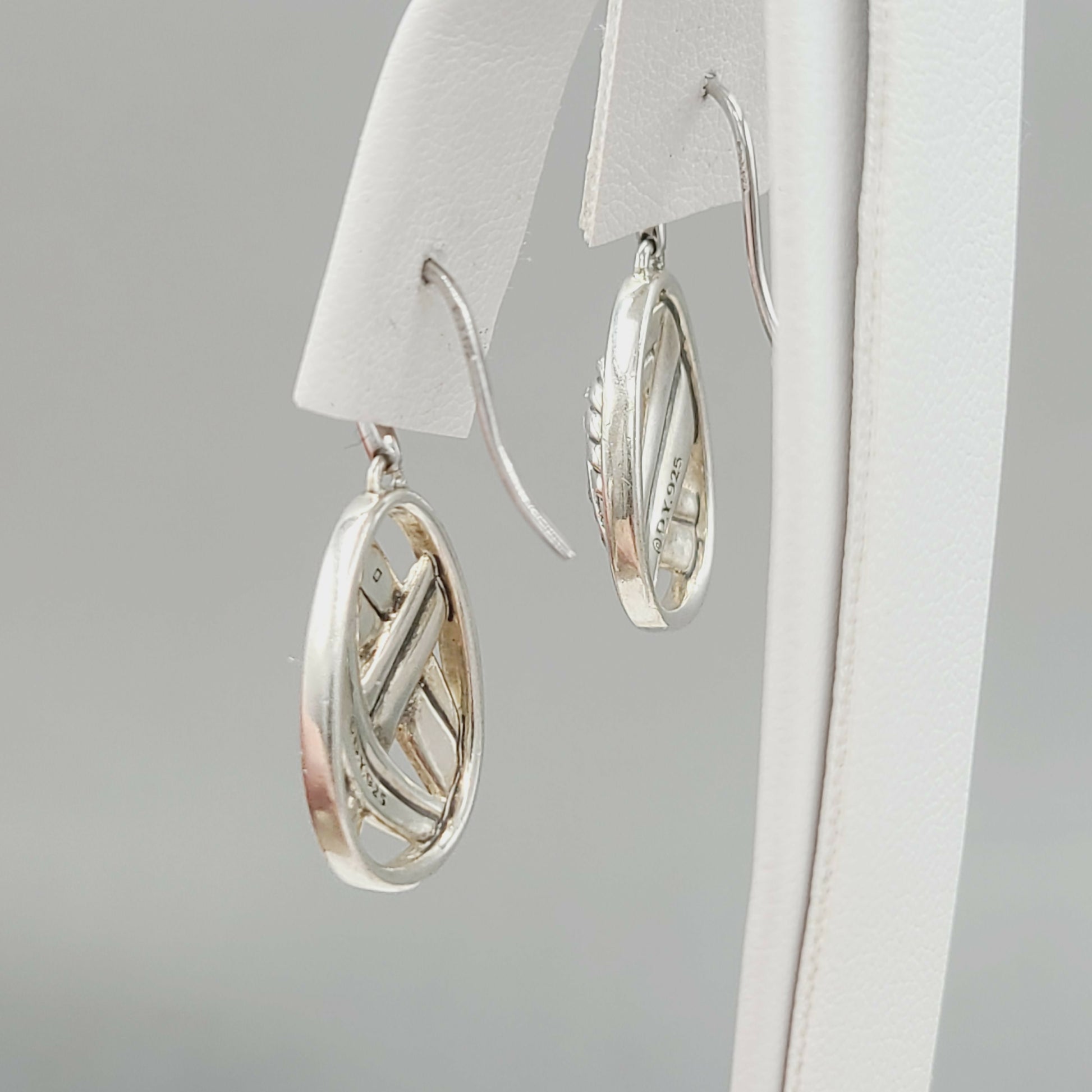    David Yurman Papyrus Crossover Drop Earrings Diamonds