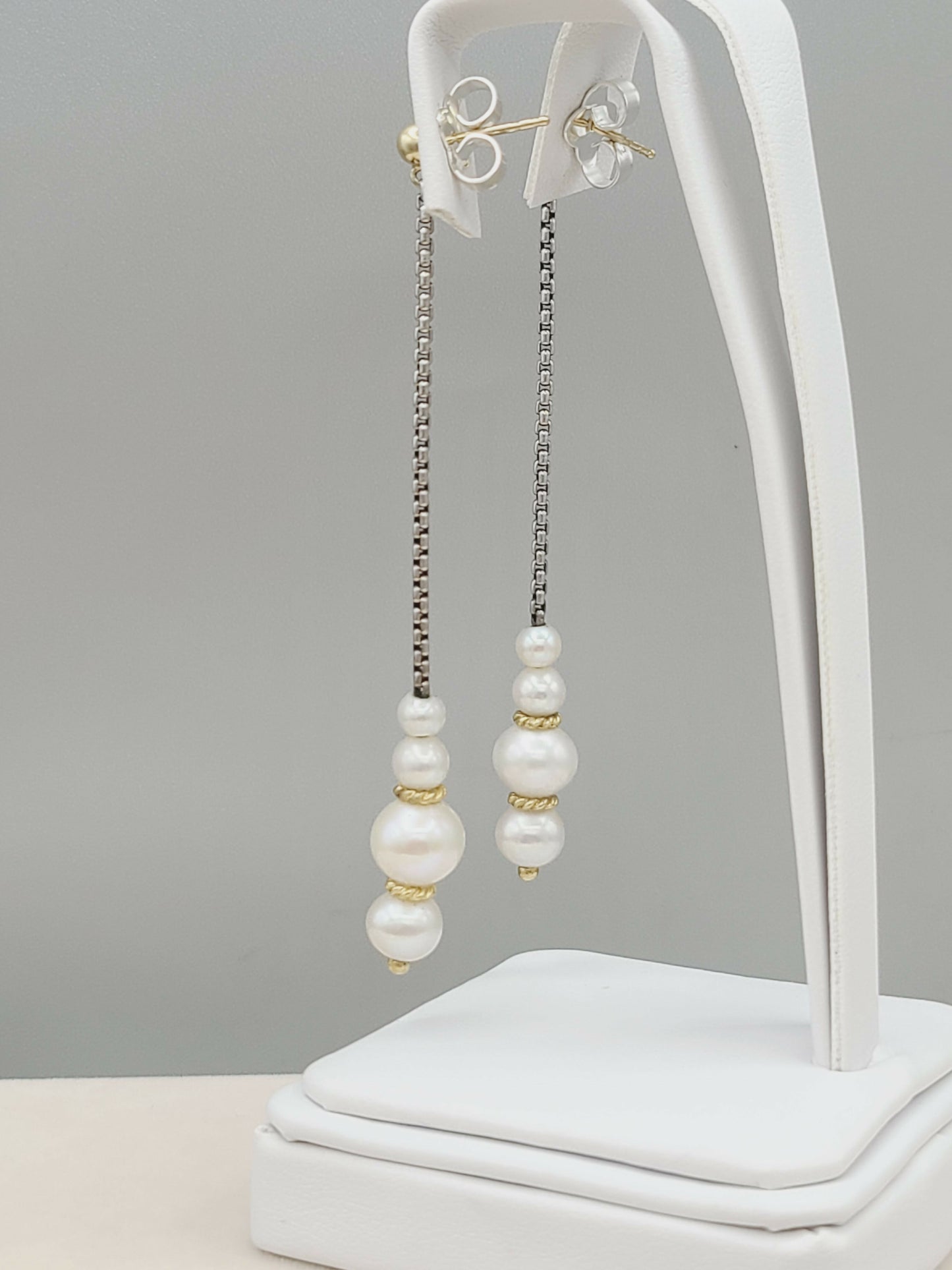    David Yurman-Pearl-Drop-Gold-Station-Earrings
