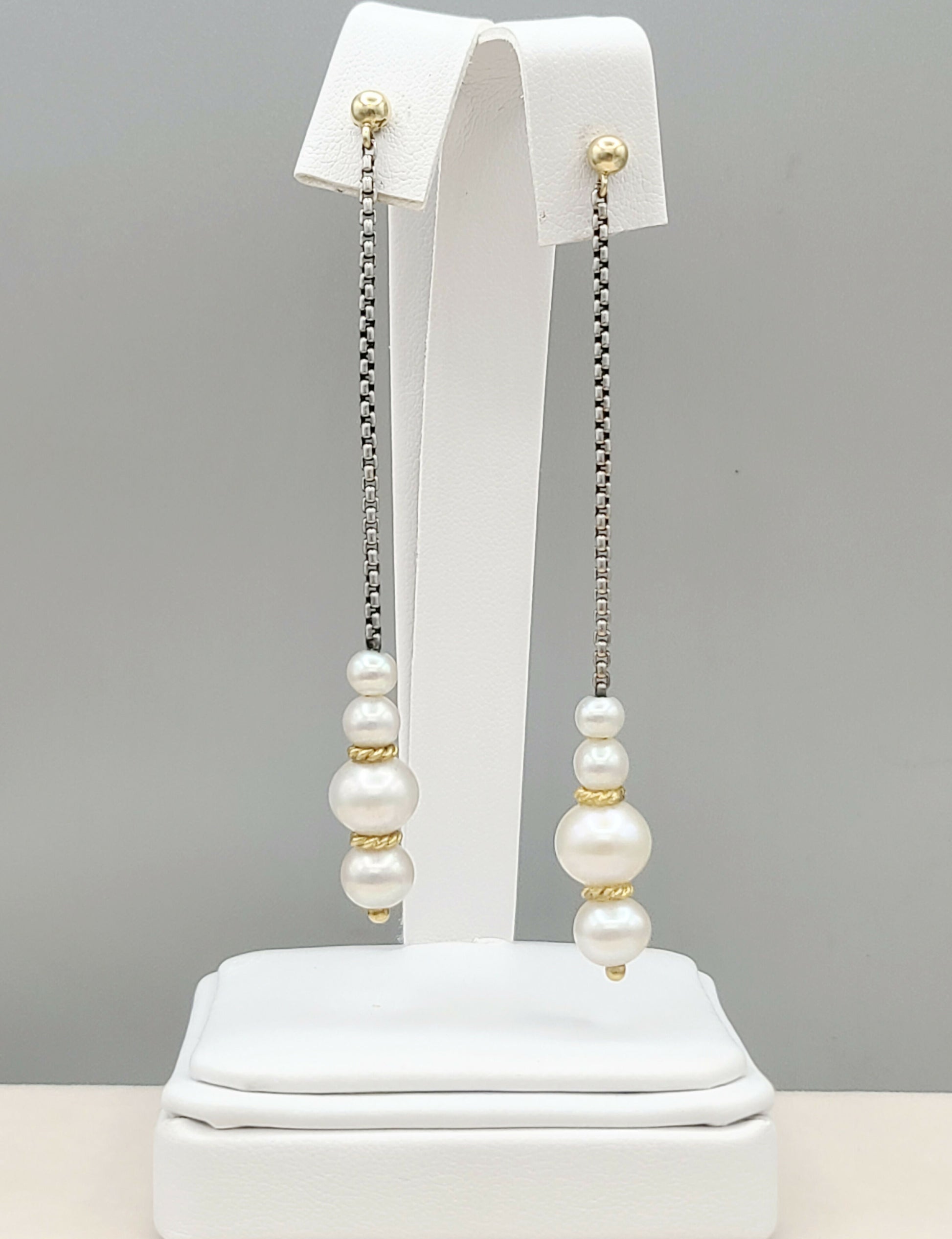    David Yurman-Pearl-Drop-Gold-Station-Earrings