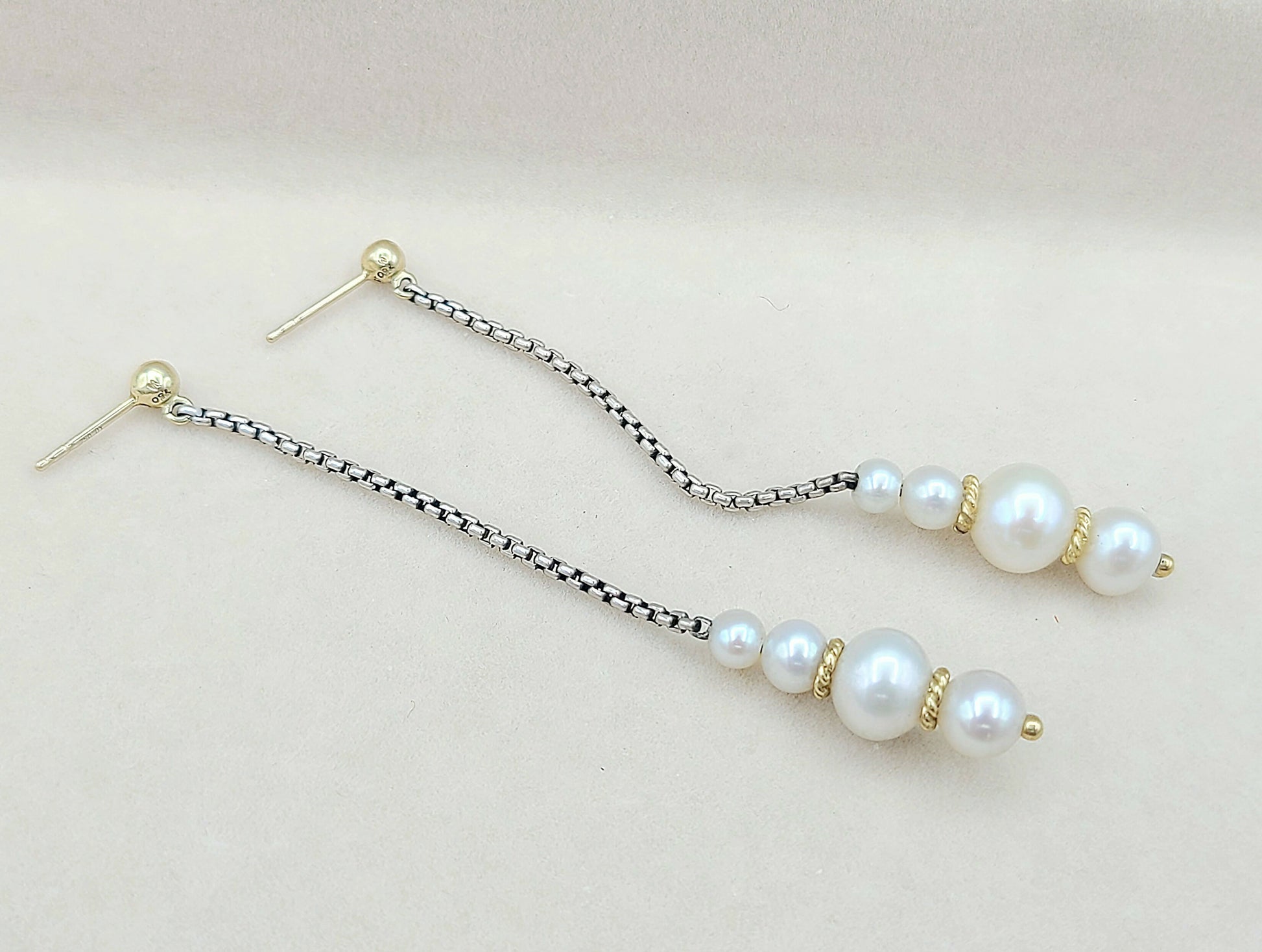    David Yurman-Pearl-Drop-Gold-Station-Earrings