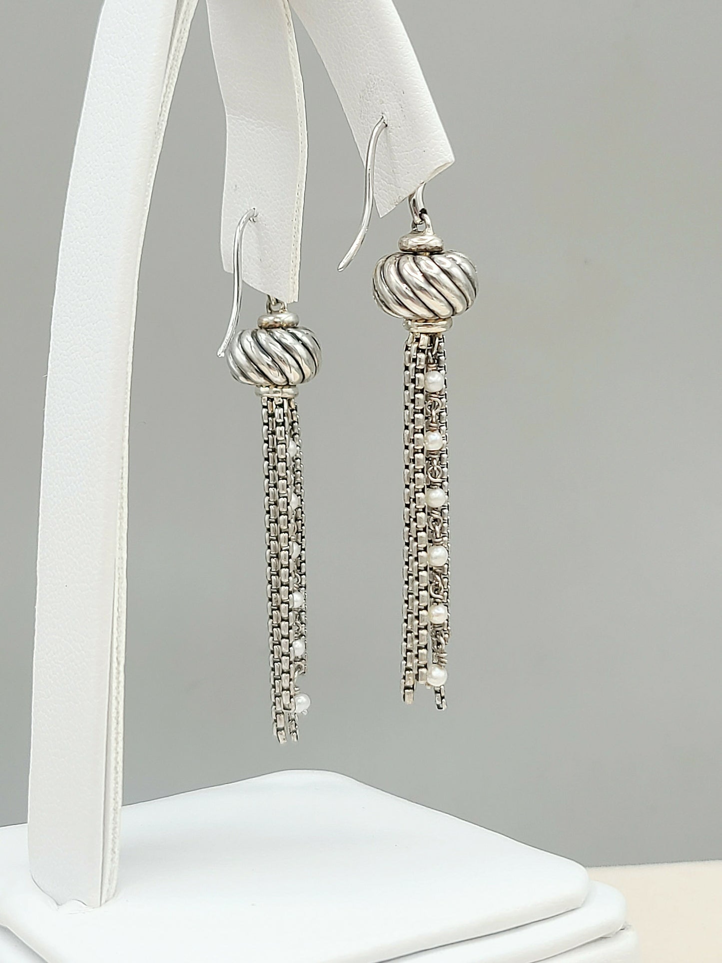   David-Yurman-Pearl Tassel-Drop-Earrings