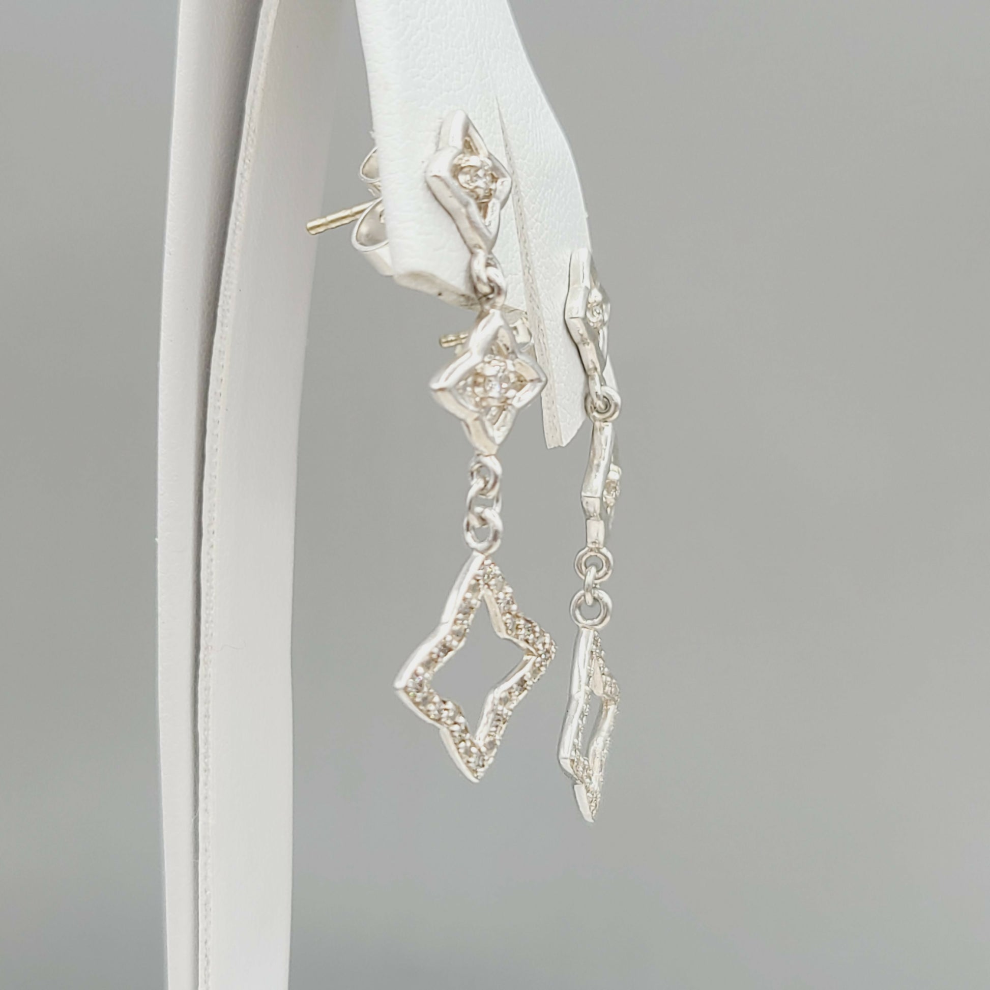    David Yurman Quatrefoil Drop Earrings with Diamonds