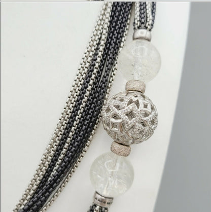    David Yurman Quatrefoil Quartz Chain Necklace – Diamonds