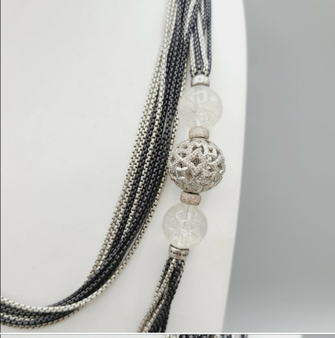    David Yurman Quatrefoil Quartz Chain Necklace – Diamonds