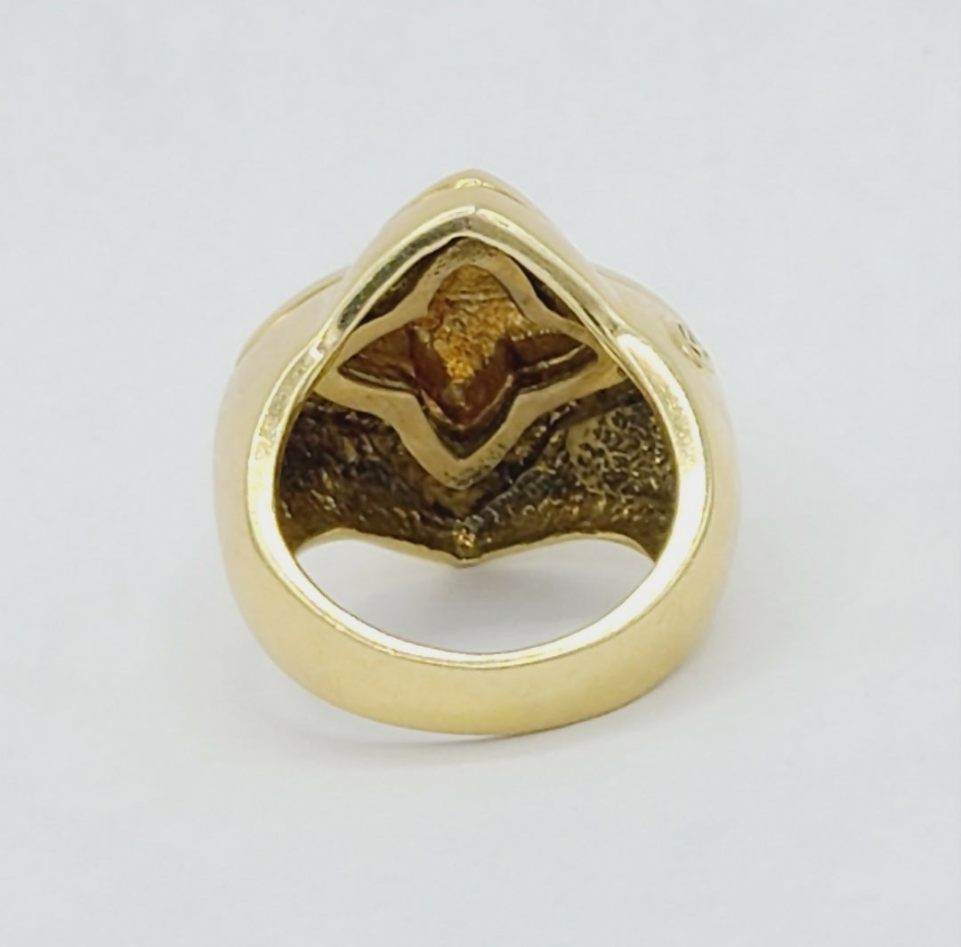    David Yurman Quatrefoil Sculpted Ring – Diamonds & 18k Gold