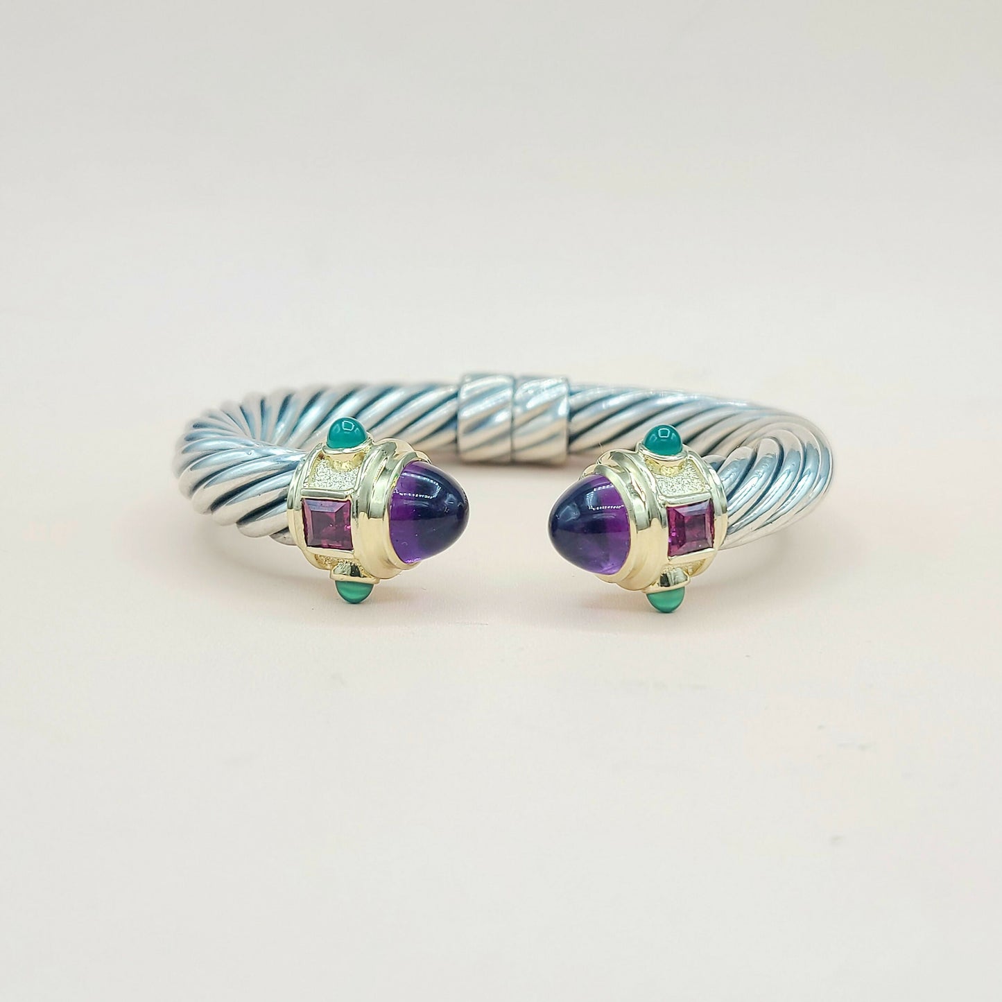    David Yurman Renaissance Bracelet 10mm Amethyst & Garnet