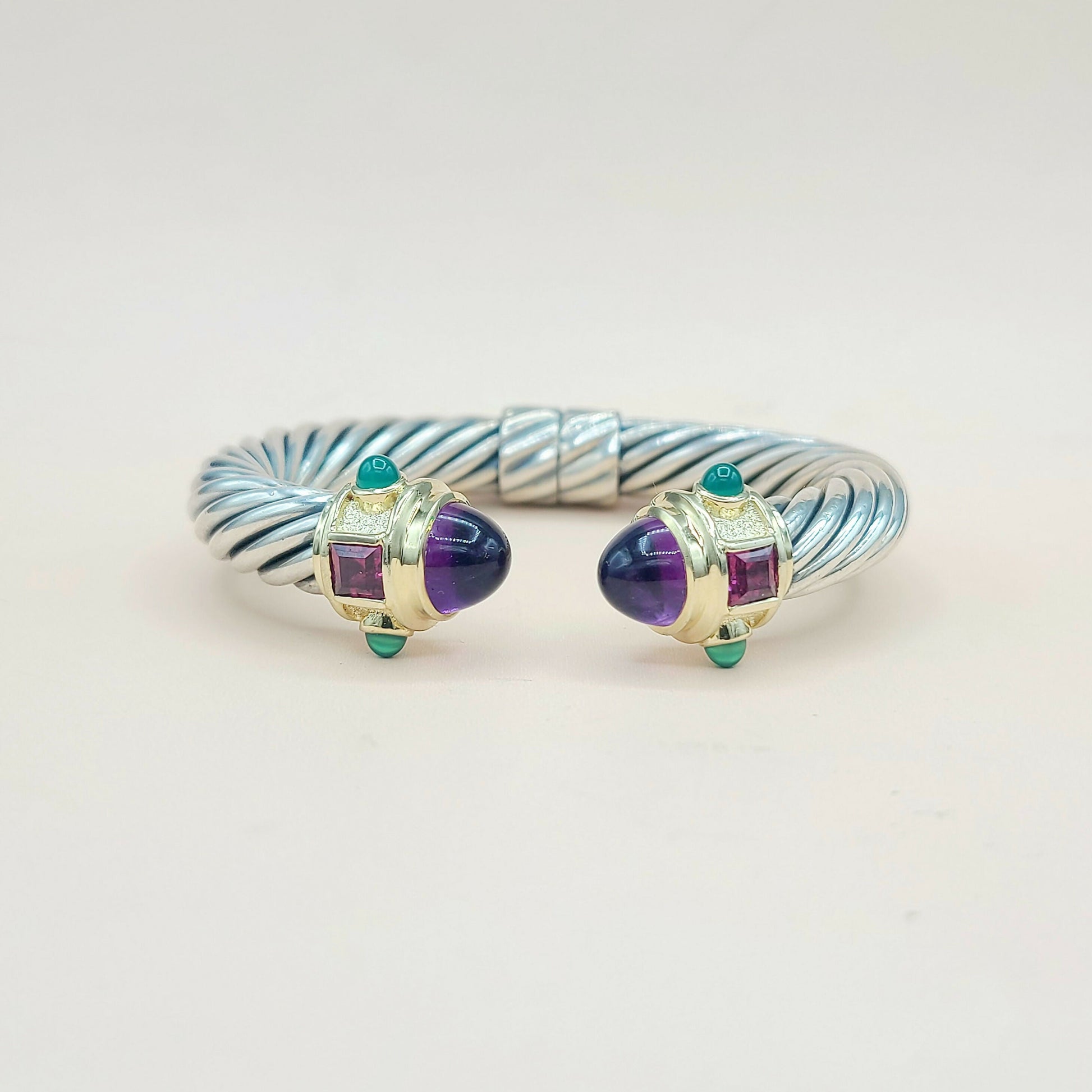    David Yurman Renaissance Bracelet 10mm Amethyst & Garnet