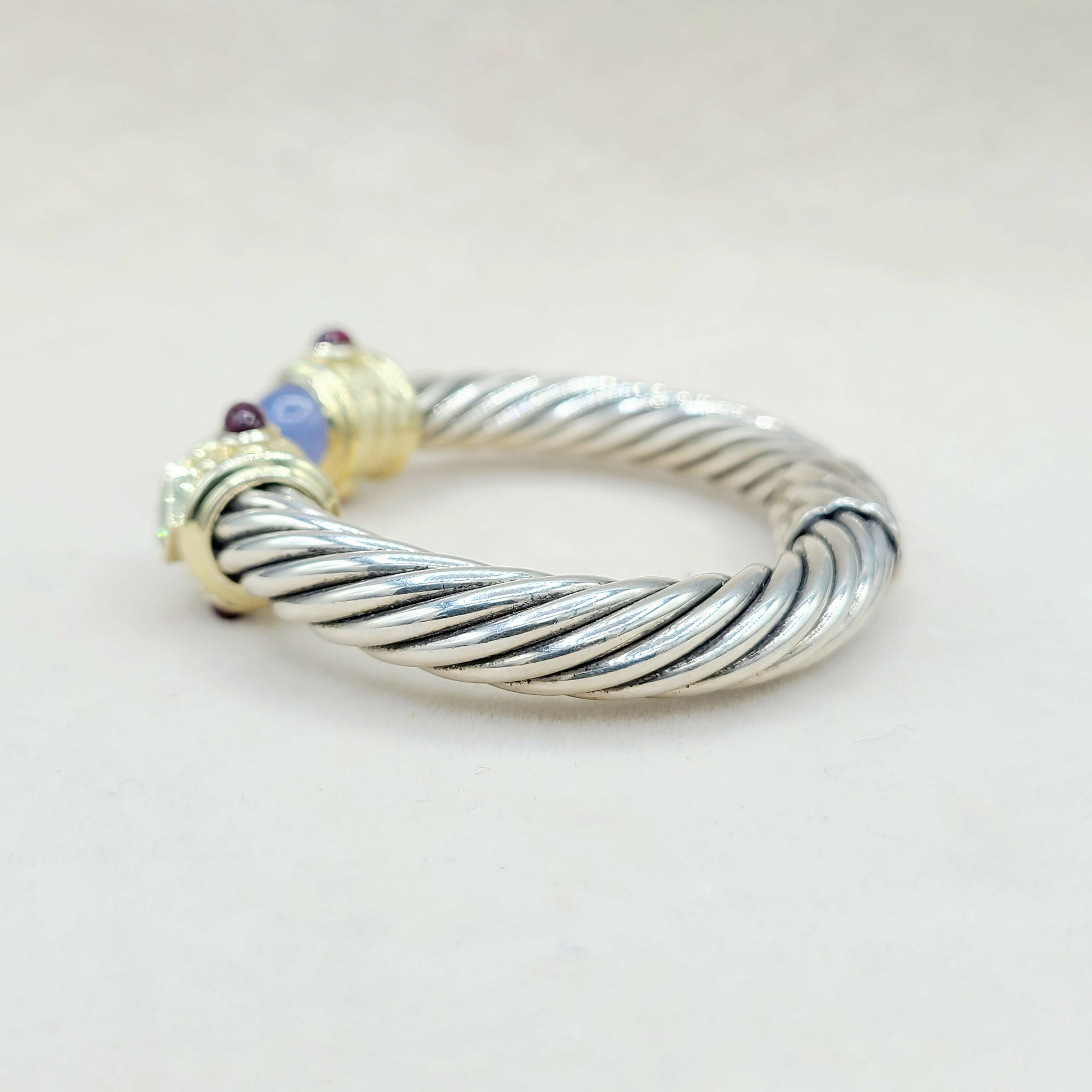    David Yurman Renaissance Bracelet 10mm Chalcedony & Gold