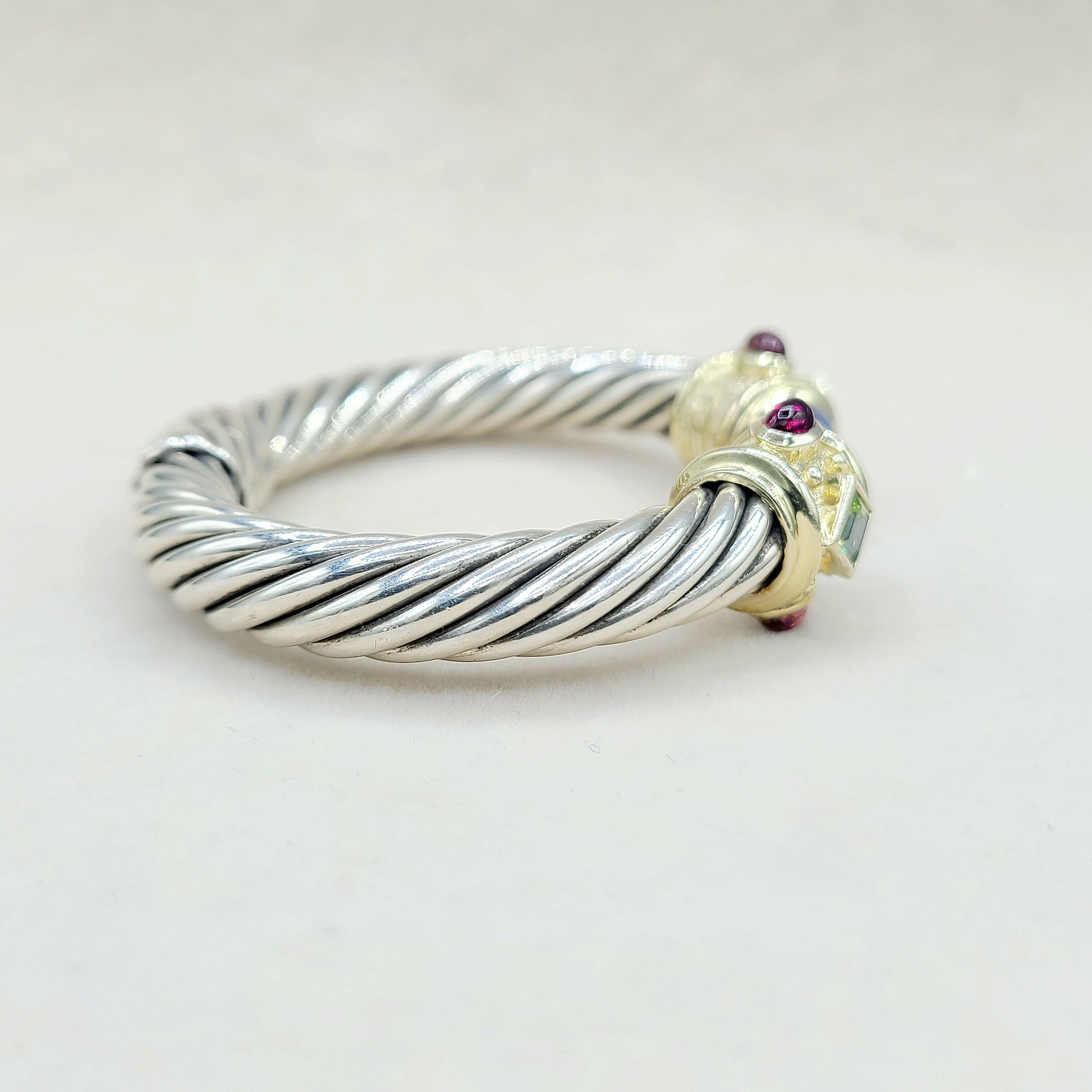    David Yurman Renaissance Bracelet 10mm Chalcedony & Gold