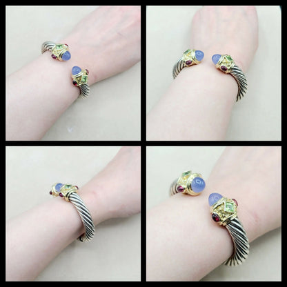    David Yurman Renaissance Bracelet 10mm Chalcedony & Gold