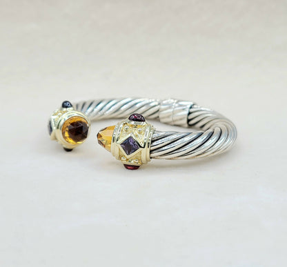    David Yurman Renaissance Bracelet 10mm Citrine & Iolite